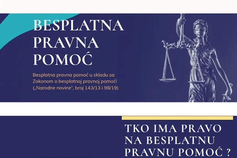 Obavijest građanima o mogućnosti ostvarivanja besplatne pravne pomoći